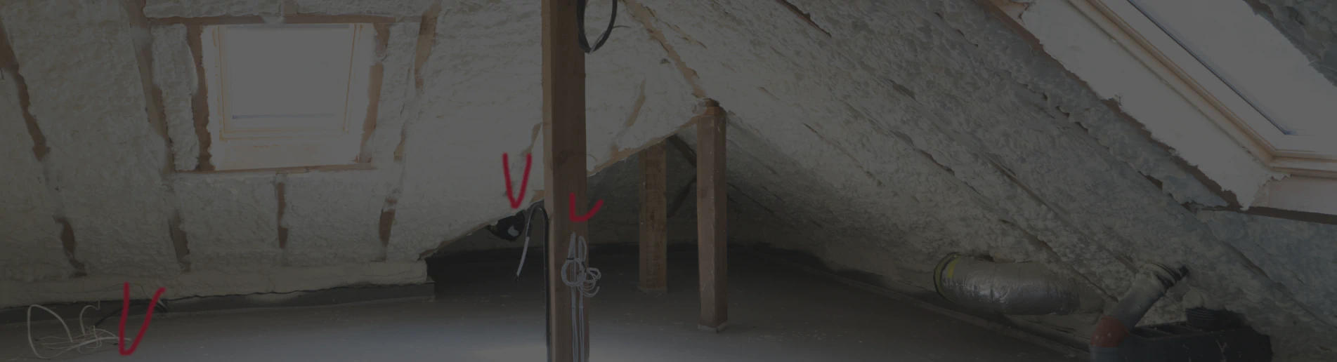 residential roof insulation in the attic